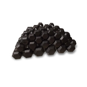 Hantelset Hex gummi, 6-par: 12.5 - 25 kg, JTC Power
