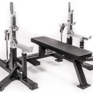 Recoil Bänkpress Premium med Säkerhetsarmar Svart