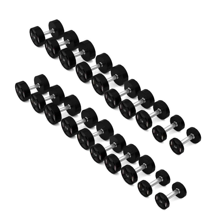HPC Polyuretan Hantelset 2 x 2,5–25 kg CPU (275 kg)