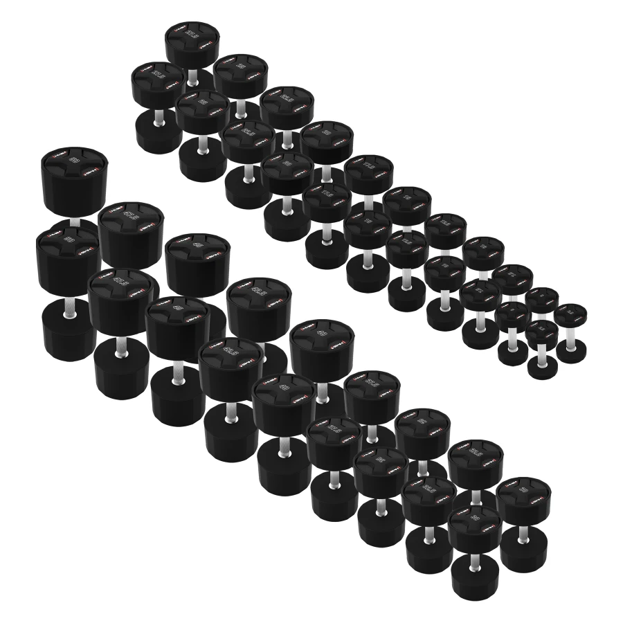 HPC Polyuretan Hantelset 2 x 2,5–50 kg CPU