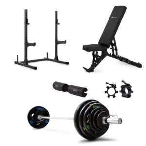 Masterfit - 200 Squat Rack Olympic Styrkepaket – 150 kg