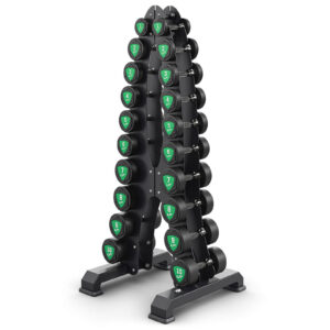 Polyuretan hantelset med ställ, 10 par: 1-10 kg