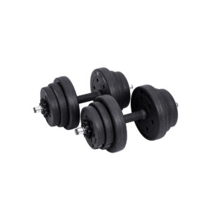 Songmics hantlar, 2 × 10 kg, justerbar, svart, SYL20HBK