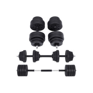 Songmics hantlar, 2 × 15 kg, justerbar, svart, SYL30HBK